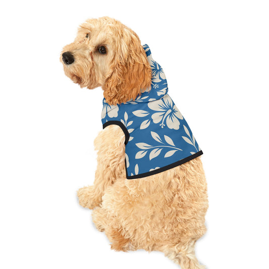 Blue Hawaiian Floral Dog Hoodie – Island Vibes All Year Round